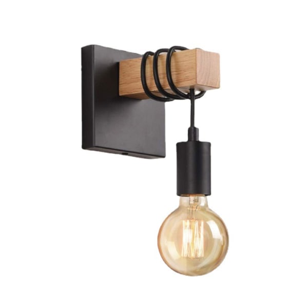 Industriel væglampe Vintage trævæglampe Light Indoor Rus
