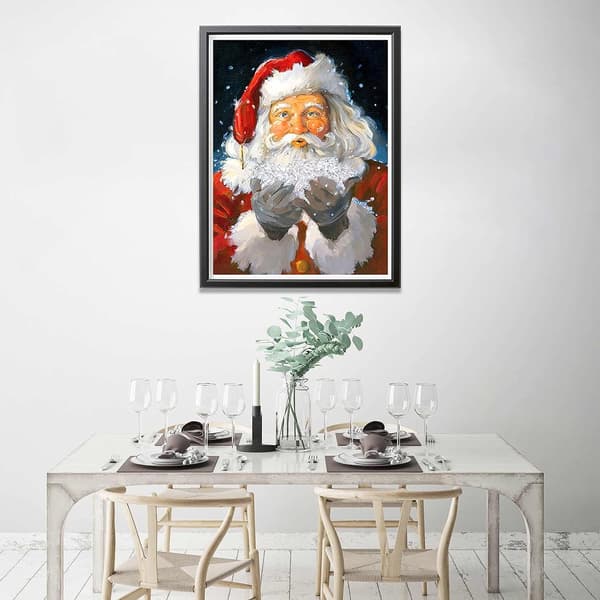 （16）4 stk. DIY Diamantmaleri Julekit, 5D Jule Emb
