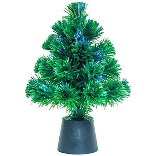 Mini julgran med USB-driven färgad fiberoptisk jul