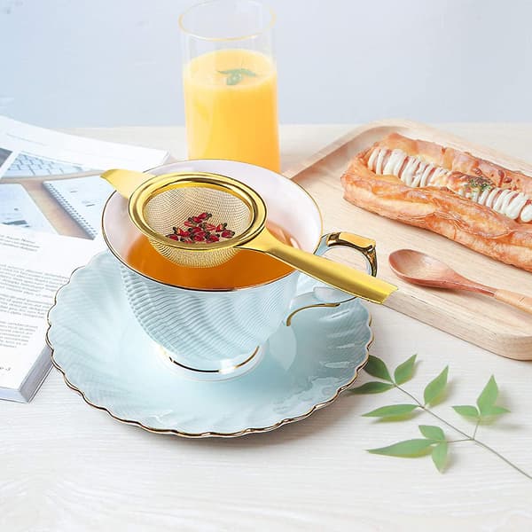 Te-sil for løs te, te-infuser for løs blad, rustfritt stål