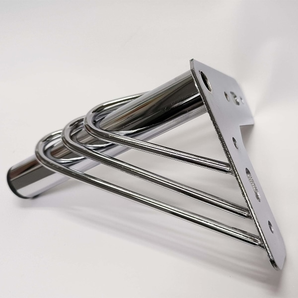 4 Chrome Metal Møbelben, Moderne Chic Elegant Udskiftning Så