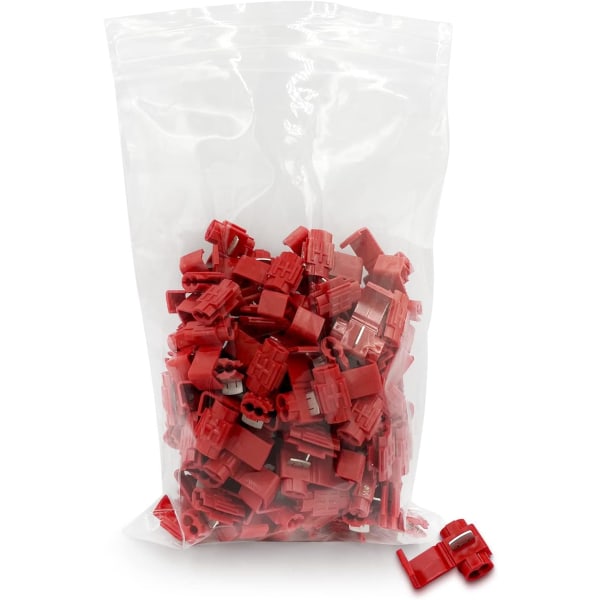 100 kpl punainen pikaliitin, sähköliitin, 18-14 (1,5-2,5 mm)