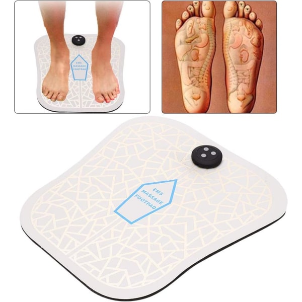 EMS fodmassageapparat, bærbar elektrisk fodmassagermåtte elektronisk