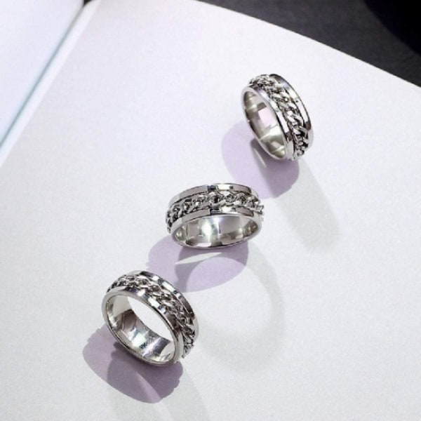 (20,7 mm) Anti-stressring med flasköppningsfunktion silver 20
