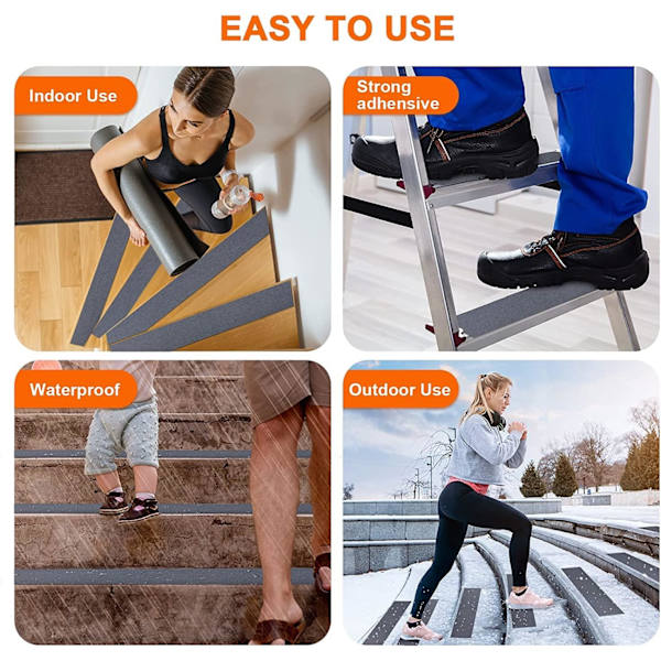 Trin Anti-Slip Tape, 10cm*5m, Udendørs Klæbende Anti-Slip Tape, N