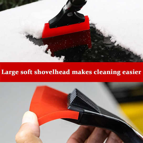 (Rød) Isskrape for biler, 40 cm snøskrape med skumhåndtak, L