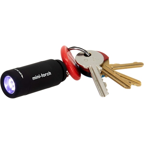 Mini USB-oppladbar lommelykt med nøkkelring