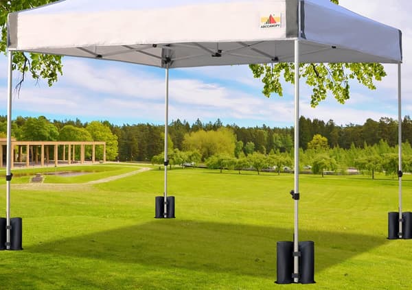 (Svart) 4-pack Gazebo viktväskor Industriell kvalitet Tunga Dou
