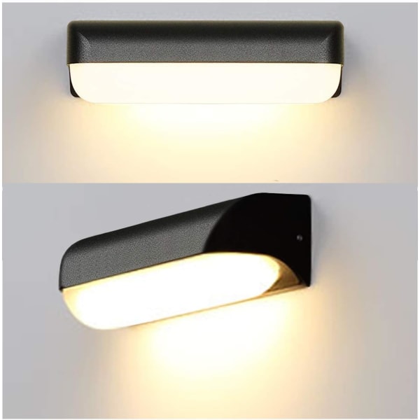 12W LED utomhusvägglampa modern vattentät vägglampa / aluminium