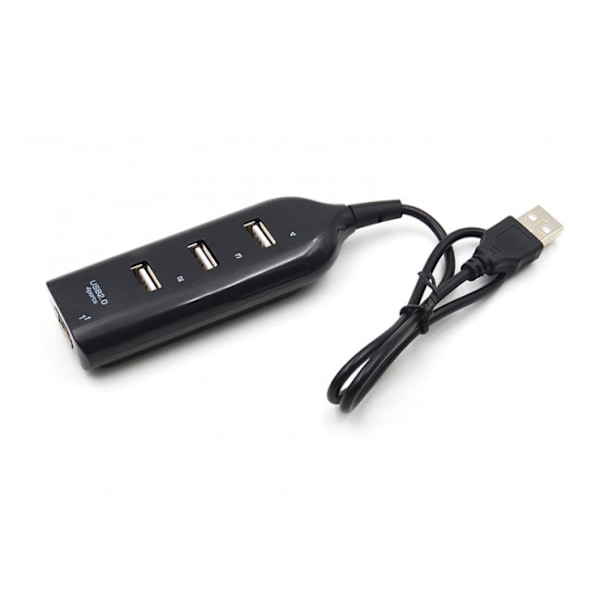 USB 2.0 Hub till 4 portar Svart