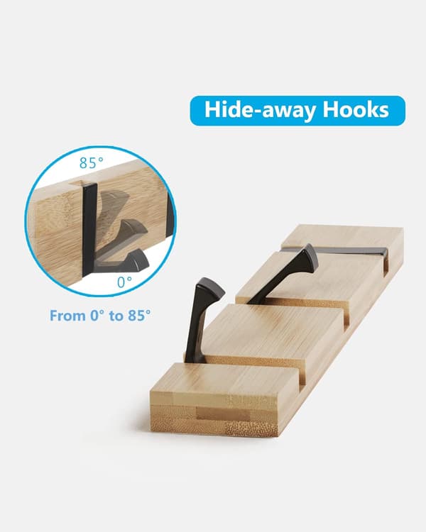 (3 Retractable Hooks) Væg krog med 3 Retractable Hooks, Væg Co
