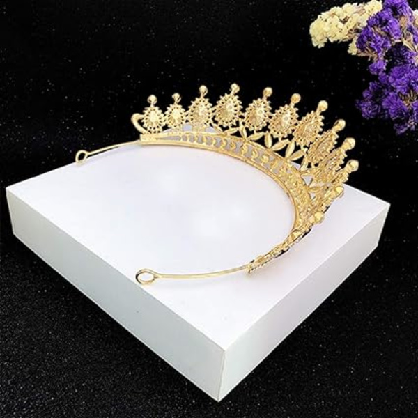 (Blå) Dronning Krone Smykker Uten Kam Rhinestone Bryllup Krone