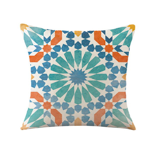 Sæt med 4 Boho Mandala pudebetræk 45 x 45 cm geometrisk blomst V