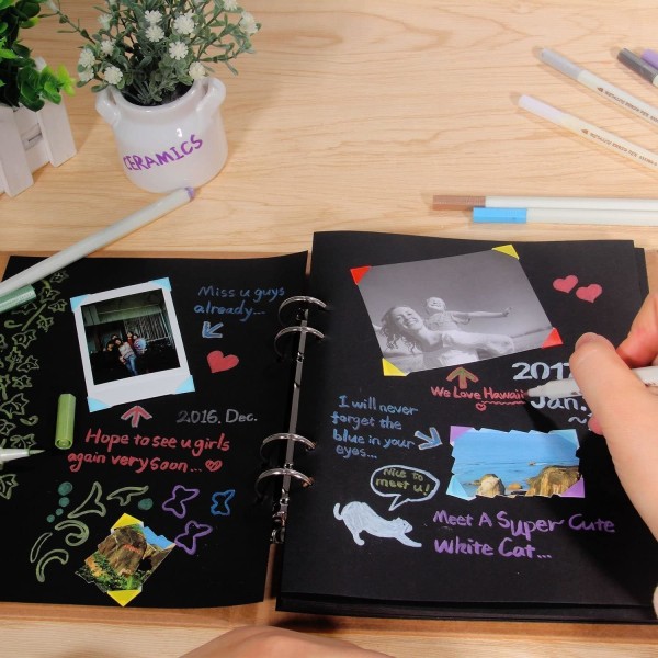 10 färger målarpennor för scrapbooking, DIY fotoalbum, kort Maki
