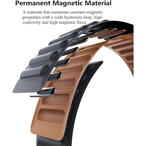 Kompatibel med Apple Watch 8 läderarmband 42/44/45/49mm, läder