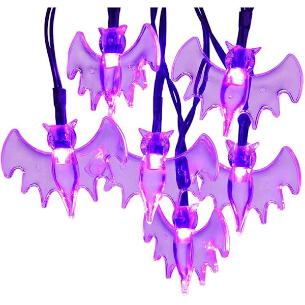 Halloween Dekorative Lys, 20 stk LED Spider Bat Ghost Solcellelys