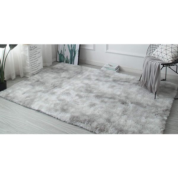 Mjuk och fluffig matta, silkeslen plyschmatta, fluffig inomhusmatta, modern halkfri