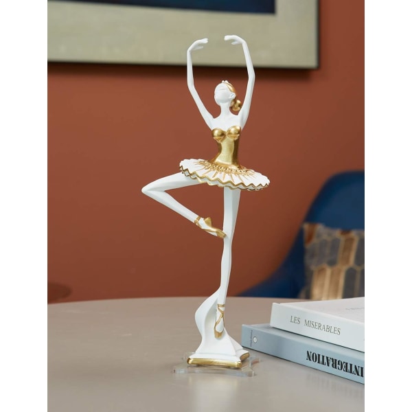 Danser Statue Dekoration Figur Ballerina Skulptur Harpiks Yoga Kunst Gave