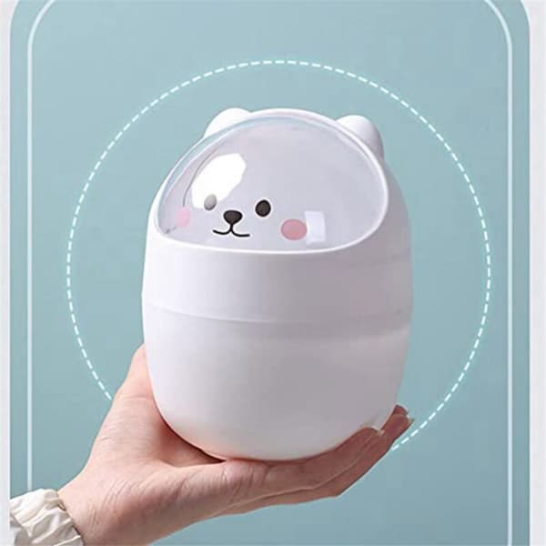 Cartoon Shape Desktop Trash Can Organizer, Cute Mini Table Storag