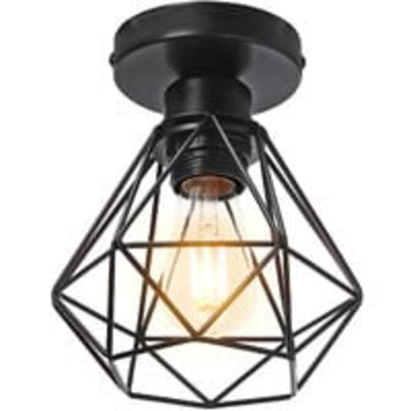 1 stk. STOEX Industrielt Metal Loftlampe, Sort Pendellampe Fi
