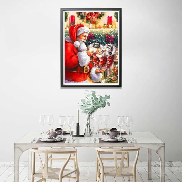 （23）4 stycken DIY diamantmålning julkit, 5D julbroderi