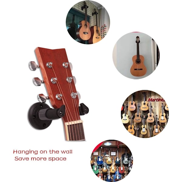 Väggfäste för akustisk och elektrisk gitarr, fiol, bas, ukulele