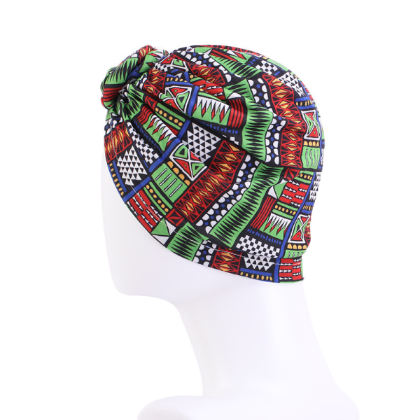 Ægypten sort og hvid boheme vind donut turban cap knude cover h