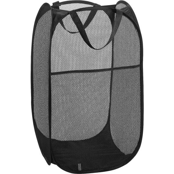 Mesh hopfällbar tvättkorg - Bärbar, hållbart handtag, hopfällbar f