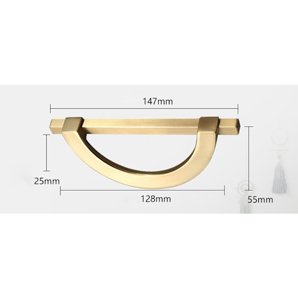 2 kpl kulta-musta keittiön ovien vetimet 128mm