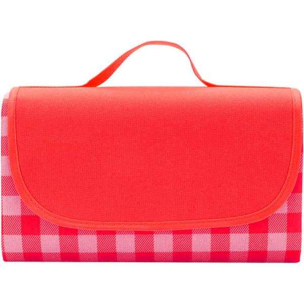 (Rød og hvid ternet) 200*150cm Picnic Tæppe, Foldbar Picn