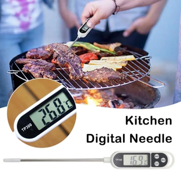 Digitalt madtermometer Temperatursonde Kødtilberedning Jam Suga