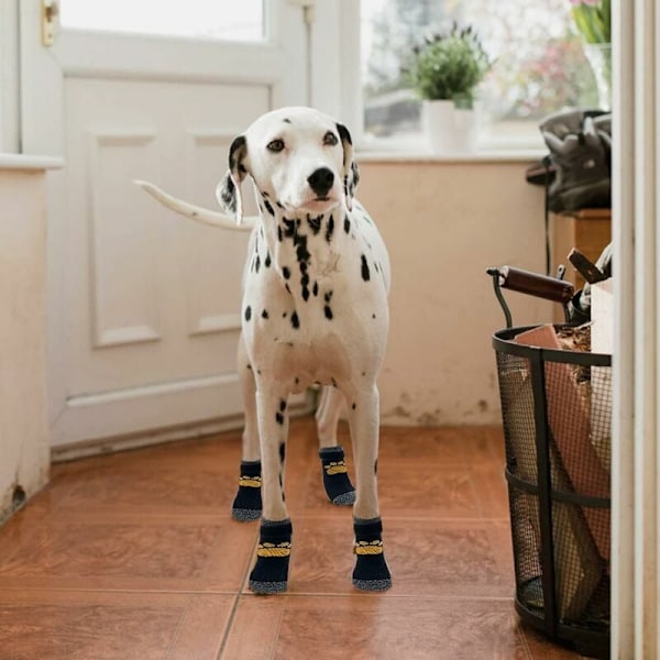 Skridsikre hundesokker - Antiskrid indendørs hundesokker - 2 par hundesokker