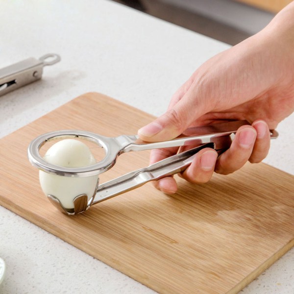 1 Pakke Egg Cutter Rustfritt Stål Multifunksjon Egg Chopper Egg M
