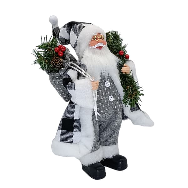 Siddende julemand julefigur stående julemand figur trad
