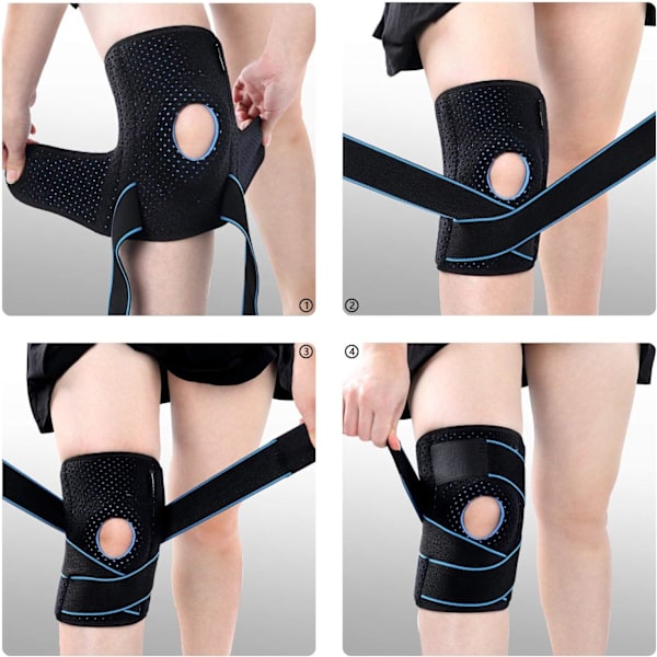 Neopren knästöd, 2 stycken patellar- och ligamentskydd, K