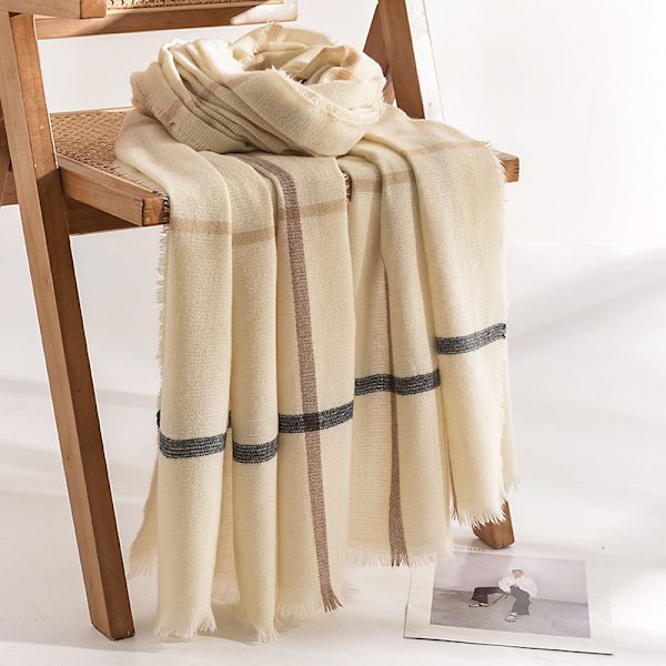 Rutiga Kontrollera Scarf Stor Varm Elegant Kvinnor Höst Vinter 210 * 90