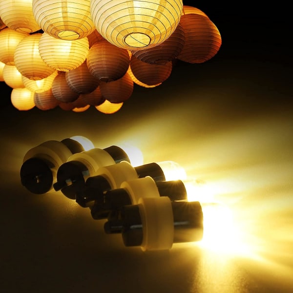 LED-ballongljus 30st LED-papperslykta, LED-papperslykta, Li