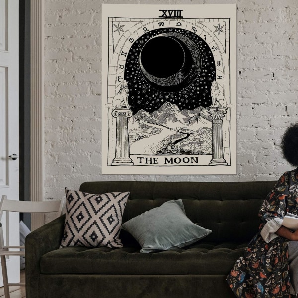 1 stk K/B Tarot/Astrologi kortveggteppe veggdekorasjon for orientalsk P