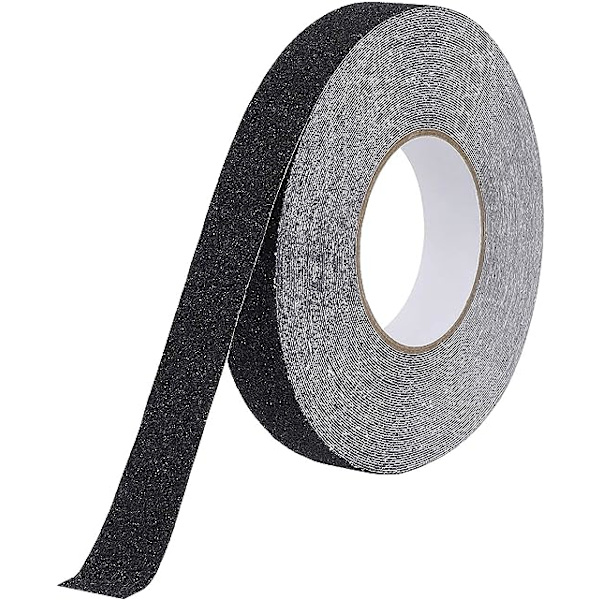 1 st 2,5 cm x 10 m svart halkfri tejp för trappor, friktion