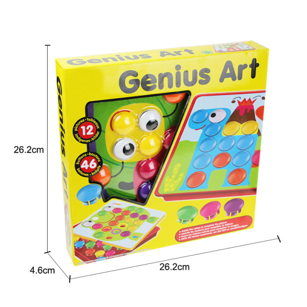 Mosaikk plug-in-spill, plug-in-spill for barn 2, 3, 4 år gamle, col
