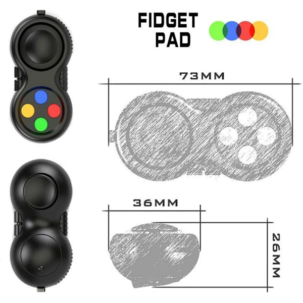 8-funktioners Fidget Toy Cube Controller Stressavlastning för ADD HD Au