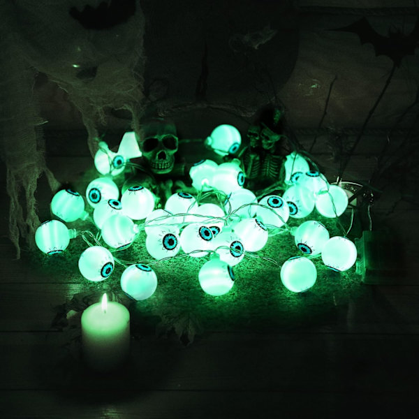 Halloween ljusslinga med fjärrkontroll, 10ft 20 LED, batteri