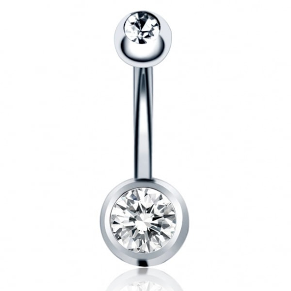 4PCS / sæt Navlepiercing sølv
