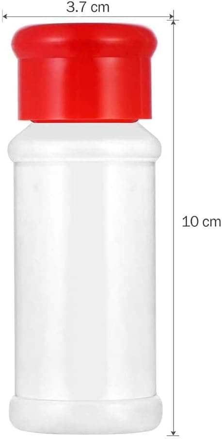 6 st plastkryddburkar salt- och pepparkvarnar kryddburkar