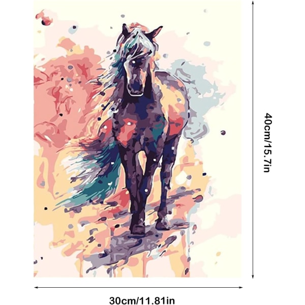 5D Diamond Painting Kit 30x40cm DIY Colorful Horse Diamond Art Ki