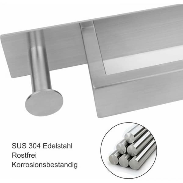 Håndkleholder i rustfritt stål, selvklebende håndkleholder for gjester