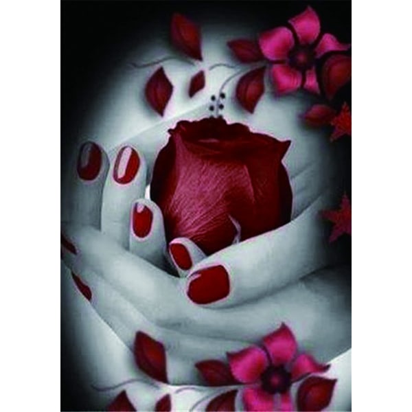 5D DIY Diamantmålning Kit Full Drill för Barn Vuxna, Flowe