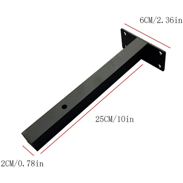 Hyllytuet 25cm, 2 kpl Teolliset seinähyllyn tuet