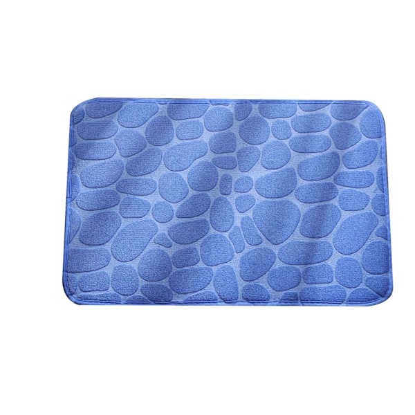 50 x 80 cm - (blå), skridsikker memory svamp bademåtte - bademåtte,