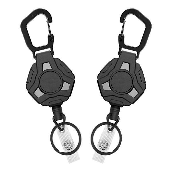 2-pack Retractable Keychain Heavy Duty, Badge Reels Retractable,